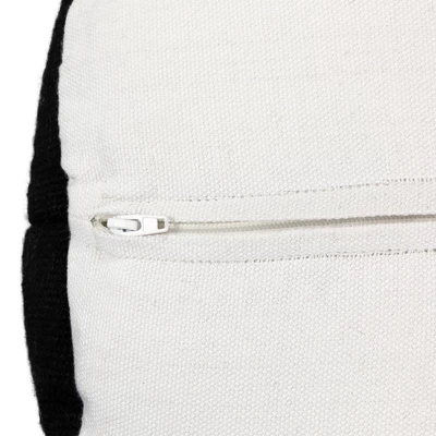 Northlight 18" Black And White Striped Outdoor Woven Pouf Ottoman 6 Northlight 18" Black And White Striped Outdoor Woven Pouf Ottoman - Image 5