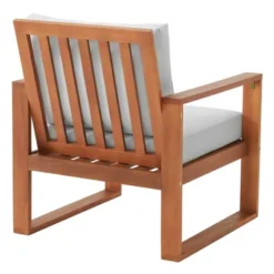 Grafton Eucalyptus Wood Patio Chair With Cushions - Natural/Gray - Alaterre Furniture -Crosley Shop GUEST d483a4c0 1fab 4309 a4f1 9e284ea42d88