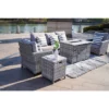 5pc Patio Wicker Conversation Set With Fire Pit Light Gray - Direct Wicker -Crosley Shop GUEST d48d36b2 5967 421e ab6f b1ee9d4c7535