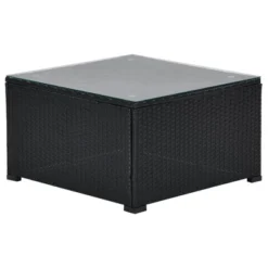 5pc Wicker Patio Sectional Seating Set With Cushions - Black/Blue - GODEER 39 5pc Wicker Patio Sectional Seating Set With Cushions - Black/Blue - GODEER -Crosley Shop GUEST d5a39b35 6a1b 4abd 808d c26ad6b2f351