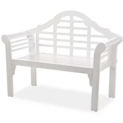 Lutyen Outdoor Garden Bench: Built With FSC-Certified Eucalyptus Wood -Crosley Shop GUEST d766a819 e3a1 443f 89c3 99a06885225a