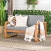 Galia Square Leg Acacia Wood Patio Loveseat With Cushions - Brown - Saracina Home -Crosley Shop GUEST d76b97fd f67e 4828 8e8d f8dbdf8052af
