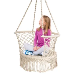 Costway Hanging Hammock Chair Macrame Swing Hand Woven Cotton Backrest 16 Costway Hanging Hammock Chair Macrame Swing Hand Woven Cotton Backrest -Crosley Shop GUEST d77dbeaa cebc 43b0 865b 00fbb5eb88ce