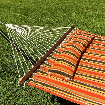 Coronado Double Quilted Hammock Red/Brown Stripe - Smart Living 6 Coronado Double Quilted Hammock Red/Brown Stripe - Smart Living - Image 4
