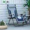 Outsunny Zero Gravity Folding Reclining Chair, Outdoor Steel Lounger Chair With Padded Fabric, Cup Holder, Shade Cover, And Headrest For Poolside, Events, And Camping -Crosley Shop GUEST dab4232e d9f0 48fd b429 e34f546c2c2b