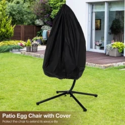 Costway Patio Hanging Egg Chair With Stand Waterproof Cover Folding Basket Cushion GreyBrown -Crosley Shop GUEST dac6ac2e e90d 4c7a 9a52 ac7f36e3da6c