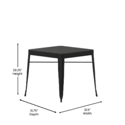 Flash Furniture All-Weather Resin Top Square Table & 4 Metal Chairs With Poly Resin Seats-Black 19 Flash Furniture All-Weather Resin Top Square Table & 4 Metal Chairs With Poly Resin Seats-Black -Crosley Shop GUEST db5be8f4 5b70 4dd0 b183 86e4e46fa520