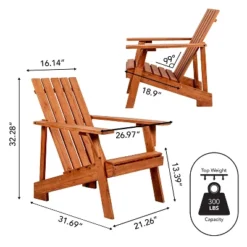 Irving Outdoor Patio Modern Acacia Wood Adirondack Chair - JONATHAN Y -Crosley Shop GUEST dcb681f4 9930 4d19 bc9e d21317c30ab2