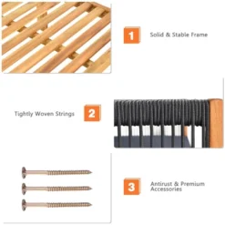 Costway 3PCS Patio Sofa Furniture Set Thick Cushion Acacia Wood -Crosley Shop GUEST dd2f543e 3878 4040 82b6 61094de87fe7