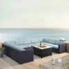 Biscayne 6pc Outdoor Wicker Sectional Set With Fire Table - Mist - Crosley -Crosley Shop GUEST de45f648 a950 4802 bb0e e20f5b2b7d3d