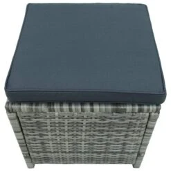 6pc Wicker Patio Set With Glass Table Ottomans - Gray/Dark Gray - GODEER -Crosley Shop GUEST de651101 9f7a 4ffd 8c21 12cf825b53a4