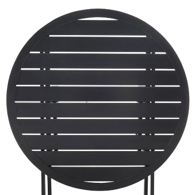 3pc Kaplan Outdoor Steel Bistro Set Mist/Bronze - Crosley 10 3pc Kaplan Outdoor Steel Bistro Set Mist/Bronze - Crosley - Image 8