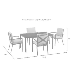 Kaplan 5pc Outdoor Dining Set With Arm Chairs Mist/Oil Rubbed Bronze - Crosley -Crosley Shop GUEST e0d5dd99 0e6f 458f 9473 3cc8798d26b9