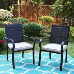 5pc Patio Set With Steel Table & Wicker Rattan Dining Chairs With Cushions - Captiva Designs 32 5pc Patio Set With Steel Table & Wicker Rattan Dining Chairs With Cushions - Captiva Designs -Crosley Shop GUEST e1befd94 55d0 4cac 9f1a 6c0b3d3710cd