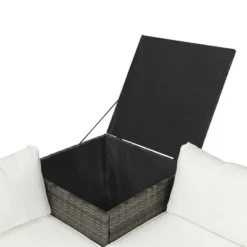 4pc Wicker Patio Conversation Set With Cushions - Gray/Beige - GODEER -Crosley Shop GUEST e2373ecf 0172 4134 844f 906f67ce2c9e