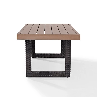 Beaufort Outdoor Wicker Coffee Table - Mist/Brown - Crosley 7 Beaufort Outdoor Wicker Coffee Table - Mist/Brown - Crosley - Image 5