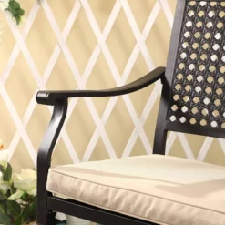 7pc Outdoor Dining Set With Swivel Chairs & Faux Wood/Metal Table With Umbrella Hole - Captiva Designs -Crosley Shop GUEST e30069e9 9b7d 47c0 a3c1 5ffae550d08b 1