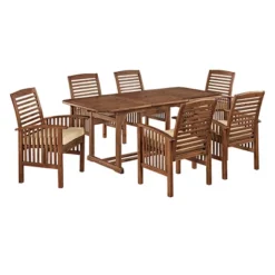 7pc Acacia Wood Patio Dining Set With Cushions - Saracina Home 15 7pc Acacia Wood Patio Dining Set With Cushions - Saracina Home -Crosley Shop GUEST e337eac1 6660 4fee 8206 29a97ef71e04