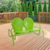 Northlight 48.25" Outdoor Retro Metal Tulip Double Glider Patio Chair, Lime Green -Crosley Shop GUEST e3d8eeec 1b1f 4862 93c0 50cf43817133