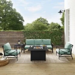 Kaplan 5pc Outdoor Sofa Set With Fire Table - Mist - Crosley 20 Kaplan 5pc Outdoor Sofa Set With Fire Table - Mist - Crosley -Crosley Shop GUEST e437cd9f 8df3 4376 9d27 b34b7d2c3496