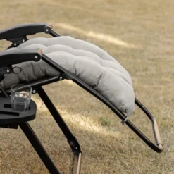 Outsunny Padded Zero Gravity Chair, Folding Recliner Chair, Patio Lounger With Cup Holder, Cushion For Outdoor, Patio, Deck, And Poolside, Gray -Crosley Shop GUEST e4d6f05e 17eb 44b9 aa0c eaba675b3d7d