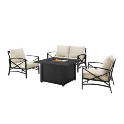 Kaplan 4pc Outdoor Conversation Set With Dante Fire Table - Oatmeal - Crosley 22 Kaplan 4pc Outdoor Conversation Set With Dante Fire Table - Oatmeal - Crosley -Crosley Shop GUEST e56fdbe0 1c6c 4574 9f55 9d99aeaa51e4