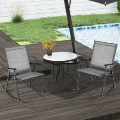 Costway 2pcs Patio Folding Rocking Chair Heavy-Duty Metal Frame Rockers Outdoor 12 Costway 2pcs Patio Folding Rocking Chair Heavy-Duty Metal Frame Rockers Outdoor -Crosley Shop GUEST e6f59acb f840 447a 885c 8b990e3eb9ae