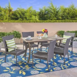 Monterey 7pc Acacia & Wicker Dining Set - Christopher Knight Home 11 Monterey 7pc Acacia & Wicker Dining Set - Christopher Knight Home -Crosley Shop GUEST e79a7087 3cc0 493c aa78 fd63342d1bc1