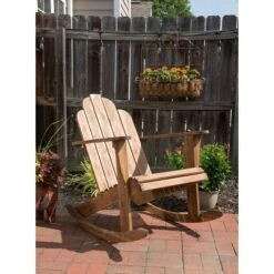 Outdoor Acacia Wood Adirondack Rocker Acorn Finish - Linon -Crosley Shop GUEST e9956239 580e 416f 97e6 640bd3138da5