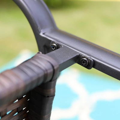 5pc Patio Set With Steel Table & Wicker Rattan Dining Chairs With Cushions - Captiva Designs 20 5pc Patio Set With Steel Table & Wicker Rattan Dining Chairs With Cushions - Captiva Designs - Image 18