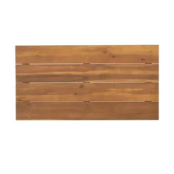 2pc Ellendale Outdoor Acacia Wood Loveseat & Coffee Table Teak/White - Christopher Knight Home -Crosley Shop GUEST eb5c17dd e75d 48ff b973 e00b6e6aaf96