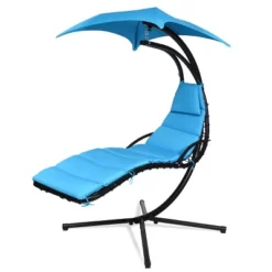 Tangkula Patio Hammock Chair Floating Hanging Chaise Lounge Chair W/ Canopy -Crosley Shop GUEST eb9e3b94 910a 4bc7 97d2 405e8f4eb0b2