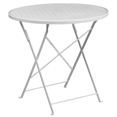 Flash Furniture Oia Commercial Grade 30" Round Indoor-Outdoor Steel Folding Patio Table 10 Flash Furniture Oia Commercial Grade 30" Round Indoor-Outdoor Steel Folding Patio Table - Image 8