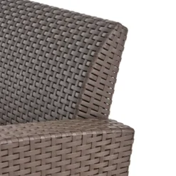 Bedrock 3pc Faux Wicker Chat Set With Fire Pit - Brown/Beige - Christopher Knight Home -Crosley Shop GUEST ed494e13 ec2e 40eb b242 c94953cd564f