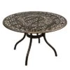 5pc Outdoor Dining Set With Ornate Traditional & Modern Contemporary Mesh Lattice Aluminum 48" Round Table - Bronze - Oakland Living -Crosley Shop GUEST edae1bc9 b773 488e acbb 9078b0db9ea7