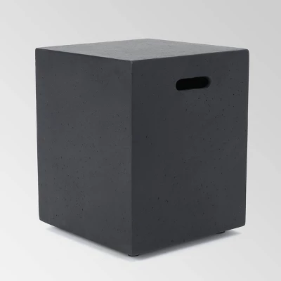 Oana 7pc Acacia V-Shaped Sectional Sofa With Fire Pit Set - Gray/Dark Gray - Christopher Knight Home 7 Oana 7pc Acacia V-Shaped Sectional Sofa With Fire Pit Set - Gray/Dark Gray - Christopher Knight Home - Image 5