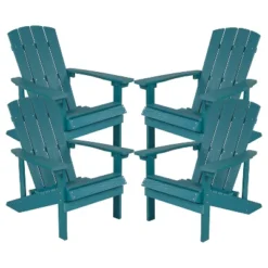 Emma And Oliver 4 Pack Outdoor All-Weather Poly Resin Wood Adirondack Chairs -Crosley Shop GUEST eea95b46 1b3a 4cdc 9775 5b23f4af39ee