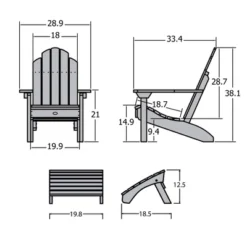 Westport 2pc Folding Adirondack Chair With Ottoman - Highwood -Crosley Shop GUEST efc5c740 9fcf 4524 8126 9a3b496fe9e7