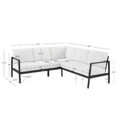 Linon Lark Aluminum Sectional Sofa White -Crosley Shop GUEST f0521b9a cb82 436a 9120 abd72644d9b4