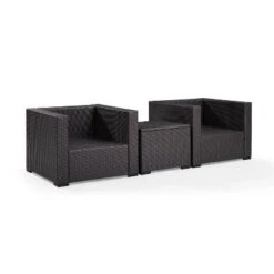 Biscayne 3pc Outdoor Wicker Seating Set - Mocha - Crosley -Crosley Shop GUEST f1368e0a aebb 428d bef3 71509c4c97e9