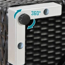 7pc Wicker Patio Conversation Set With Pillows & Cushions - Espresso/Blue - GODEER 17 7pc Wicker Patio Conversation Set With Pillows & Cushions - Espresso/Blue - GODEER -Crosley Shop GUEST f14ebed7 ad2b 49b1 9600 36459b38fbb0