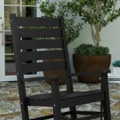 Merrick Lane Set Of 2 Contemporary Rocking Chairs, All-Weather HDPE Indoor/Outdoor Rockers -Crosley Shop GUEST f1797fcd 2141 4098 a938 003bb52740e4