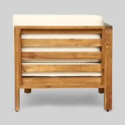 Oana 4pc Acacia Wood Patio Sectional Chat Set W/ Cushions - Christopher Knight Home -Crosley Shop GUEST f1b2c871 c6b9 4d91 85be 2e034e9eb4d8