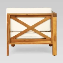 Brava 4pc Acacia Modular Sofa And Table Set - Teak/Beige - Christopher Knight Home 10 Brava 4pc Acacia Modular Sofa And Table Set - Teak/Beige - Christopher Knight Home -Crosley Shop GUEST f24f34f1 1677 4be5 b2fd 9af1fb3ac56e