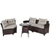 Costway 4PCS Outdoor Patio Rattan Furniture Set Cushioned Sofa Table 2 Costway 4PCS Outdoor Patio Rattan Furniture Set Cushioned Sofa Table -Crosley Shop GUEST f37f72cf 0819 48f4 9418 db1302526640