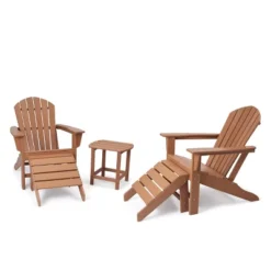 5pk Plastic Resin Adirondack Chair With Side Table & Ottoman - EDYO LIVING 29 5pk Plastic Resin Adirondack Chair With Side Table & Ottoman - EDYO LIVING -Crosley Shop GUEST f3fac928 d512 4318 9330 b312e48b1e81