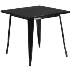 Merrick Lane Nash 31.5" Square Metal Table For Indoor And Outdoor Use -Crosley Shop GUEST f4f67db8 8639 42b6 b402 09755a9c955a