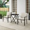 3pc Kaplan Outdoor Steel Chat Set Oatmeal/Bronze - Crosley -Crosley Shop GUEST f51bd75a 9de7 432e 92fd d81b9e0f63b7