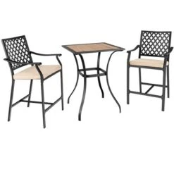 Costway Patio Square Bar Table Wood-Like Tabletop Metal Frame Garden Backyard 12 Costway Patio Square Bar Table Wood-Like Tabletop Metal Frame Garden Backyard -Crosley Shop GUEST f5d0115e 3e87 4782 9c86 ae07ef300034