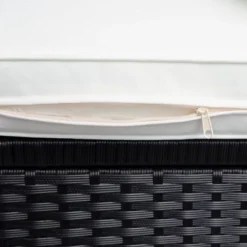 9pc Wicker Patio Set With Cushions - Black/Beige - GODEER -Crosley Shop GUEST f657250e 6d0f 4467 93f8 28c4dd76a52e